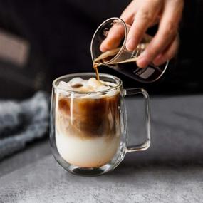 img 2 attached to 🥃 Clear Coffee Double Wall Glassware: Enjoy Your Beverages in Style and Insulation