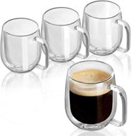 🥃 clear coffee double wall glassware: enjoy your beverages in style and insulation logo