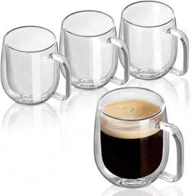 img 4 attached to 🥃 Clear Coffee Double Wall Glassware: Enjoy Your Beverages in Style and Insulation