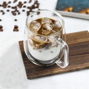 img 1 attached to 🥃 Clear Coffee Double Wall Glassware: Enjoy Your Beverages in Style and Insulation