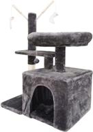 🐱 jifuli cat tree with scratching post - ultimate large cat condo, multifunctional cat tower, top perch & cozy cave, kitten plush toys, cat activity center logo