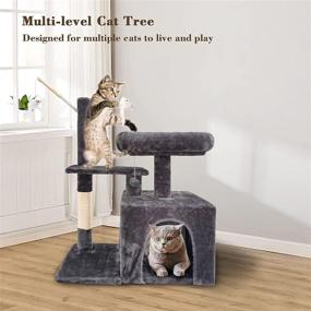 img 2 attached to 🐱 JIFULI Cat Tree with Scratching Post - Ultimate Large Cat Condo, Multifunctional Cat Tower, Top Perch & Cozy Cave, Kitten Plush Toys, Cat Activity Center