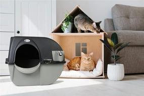 img 1 attached to 🐾 Effortless Cleaning made Easy: Omega Paw Elite Self Cleaning Litter Box Large EL-RA20-1