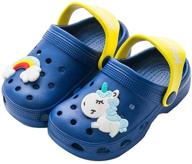 🦄 adorable toddler unicorn shower slide sandals: ultra-lightweight summer slippers and garden shoes logo