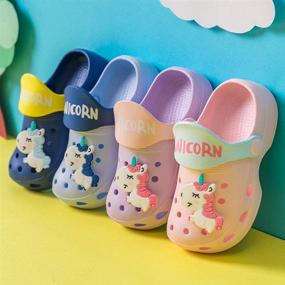 img 1 attached to 🦄 Adorable Toddler Unicorn Shower Slide Sandals: Ultra-Lightweight Summer Slippers and Garden Shoes