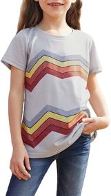 img 2 attached to 👚 GOSOPIN Colorblock Sleeve T-Shirts for XX Large Girls' Clothing in Tops, Tees & Blouses