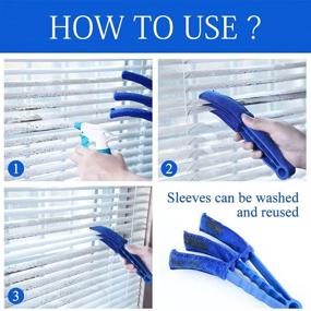 img 1 attached to WQX Window Blinds Duster: 1 Pack Cleaner Brush with 2 Microfiber Sleeves for Blinds, Shutters, and Air Conditioner Grooves