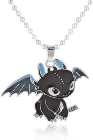 img 3 attached to 🐉 XOFOAO How to Train Your Dragon Toothless Charm Necklace: Perfect for Cosplay!