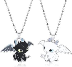 img 4 attached to 🐉 XOFOAO How to Train Your Dragon Toothless Charm Necklace: Perfect for Cosplay!