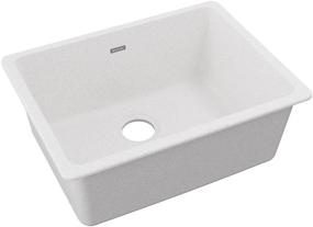 img 2 attached to 🚰 Undermount Single Bowl Sink, Elkay Quartz Classic ELGU2522WH0, White