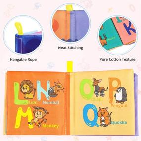 img 2 attached to 👶 Nontoxic Fabric Soft Baby Bath Books for Early Education - Pack of 8