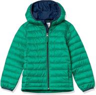 🧥 amazon essentials: boys' lightweight water resistant packable jackets & coats logo