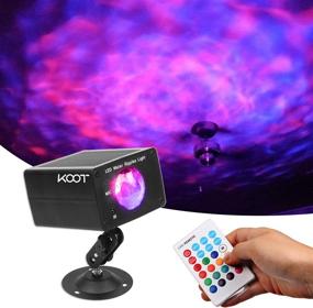 img 4 attached to 🎄 Enhance Your Holiday Vibes with KOOT Christmas Water Wave Lights Projector – RGB 16 Color Party Lights, Sound-Activated Flash Ripple Lighting with Remote for Disco Halloween Wedding & Kids Room