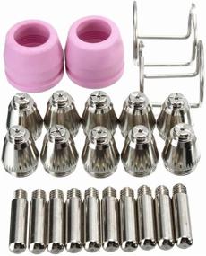 img 2 attached to ✂️ Versatile 24PCS SG-55 AG-60 WSD-60 Plasma Cutter Cutting Torch Tip Nozzles Consumables Kit - Optimize Your Cutting Efficiency!