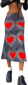 img 1 attached to Women Heart Graphic Skirts Summer Women's Clothing for Skirts