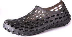 img 4 attached to Ultimate Comfort and Durability: Clapzovr Men's Sandals for Showers, Gardens, and More!