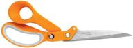 🔪 fiskars amplify razoredge fabric shears 10 inch: efficient orange sewing scissors logo