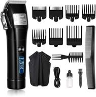 💇 professional cordless hair clippers for men - kemei 2850 pg clipper with led display and rechargeable grooming kit logo
