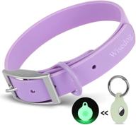 🐶 high-quality adjustable dog collar with airtag holder: long-lasting collars, comfortable rubber coated webbing, water-resistant and easily washable, ideal for small, medium, and large dogs logo