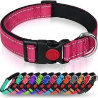 🐾 reflective dog collar with safety locking buckle - adjustable nylon pet collars for dogs of all sizes - taglory logo