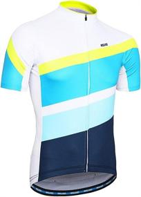 img 3 attached to 🚴 ARSUXEO Men's Short Sleeve Cycling Jersey with Pockets and Reflective Details - Mountain Bike Shirt MTB Top with Zipper