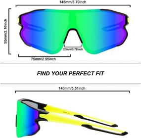 img 1 attached to 🕶️ Polarized Cycling Sunglasses with 3 Interchangeable Lenses for Men and Women - Ideal for Sports, Cycling, and Baseball