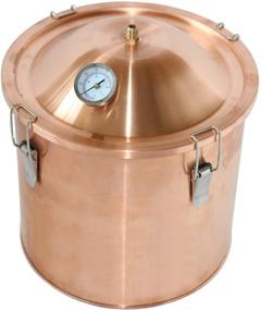 img 3 attached to 2 Gallon Copper Home Brew Kit: Pot Still Boiler for Distilling Wine, Alcohol, and Water