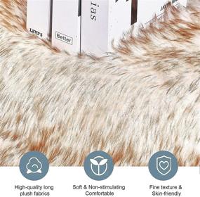 img 1 attached to Меховые ковры Rainlin Luxe Faux Fur Sheepskin: супермягкие пушистые ковры 6х9 для спальни в гостиной, ковер для пола у кровати, пушистый меховой ковер.