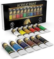 🎨 premium acrylic paint set - 12 x 12ml tubes - lightfast & heavy body – professional grade painting supplies by myartscape logo