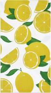 🍋 pack of 100 yellow lemon guest napkins - 3 ply disposable paper hand napkins with citrus fruit lemons design - ideal for bathroom, powder room, tea parties, bridal showers, baby showers - decorative towels with lime floral tropical summer spring theme logo