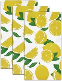 img 1 attached to 🍋 Pack of 100 Yellow Lemon Guest Napkins - 3 Ply Disposable Paper Hand Napkins with Citrus Fruit Lemons Design - Ideal for Bathroom, Powder Room, Tea Parties, Bridal Showers, Baby Showers - Decorative Towels with Lime Floral Tropical Summer Spring Theme