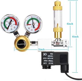 img 2 attached to 🐠 Aquarium CO2 Regulator - Advanced Dual Gauge Display with Bubble Counter, Check Valve, and Updated 12V DC Solenoid - Compatible with Standard US Tanks