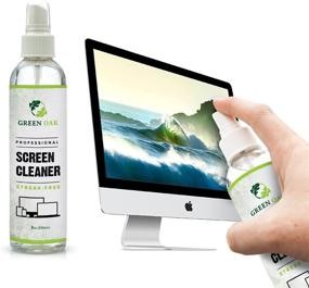 img 2 attached to Green Oak Professional Screen Cleaner Spray - Best for LCD & LED TV, Tablet, Computer Monitor, Phone - Safely Cleans Fingerprints, Dust, Oil (8oz 2-Pack)