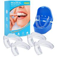 🦷 reazeal mouth guard: night guards for teeth grinding with travel case - 4 pack logo