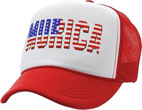 img 2 attached to Vintage Retro Trucker Cap Hat - Fourth of July USA America Patriot - Murica Mean Gear for Better SEO