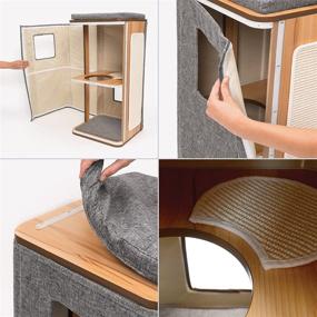 img 1 attached to 🐱 Vesper Cubo Cat Tree House: The Ultimate Cat Furniture for Playful Felines