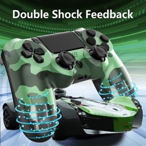 img 2 attached to 🎮 GOLDJU Wireless Controller for P-S4: Green Camo Game Controller for P-S4 Consoles