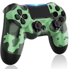 img 4 attached to 🎮 GOLDJU Wireless Controller for P-S4: Green Camo Game Controller for P-S4 Consoles