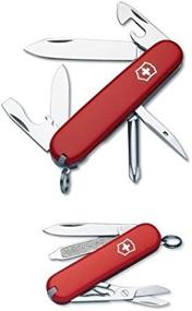 img 1 attached to 🔪 Versatile Knife Combo: Victorinox Swiss Army Tinker and Classic - Red, 91mm and 58mm