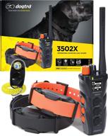 🐾 dogtra 3500x / 3502x remote dog training dual dial - ultimate upland hunting tool with 1.5 mile range, waterproof receiver collar, rechargeable battery, static + tone + vibration pager - includes petstek trainer clicker logo