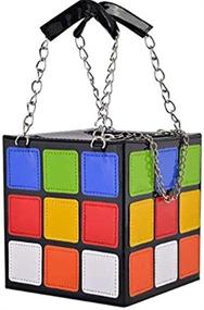 img 3 attached to 👜 Colorful Women's Cute Cube Shape Handbag: Magic Shoulder Bag Clutch, 15x15x15 - A Stylish Statement Piece
