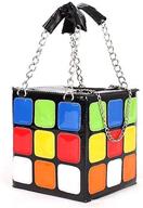 👜 colorful women's cute cube shape handbag: magic shoulder bag clutch, 15x15x15 - a stylish statement piece logo