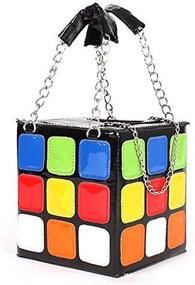 img 4 attached to 👜 Colorful Women's Cute Cube Shape Handbag: Magic Shoulder Bag Clutch, 15x15x15 - A Stylish Statement Piece
