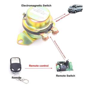 img 3 attached to 🔌 12V Car Wireless Remote Control Battery Switch Disconnect - Latching Relay Anti-Theft System by E-Kylin, featuring Electromagnetic Solenoid Valve Terminal Master Kill