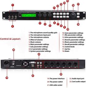 img 3 attached to 🎤 Усовершенствованный аудиопроцессор для караоке Depusheng X5 - оборудование с интерфейсом для ПК для эффективного предотвращения вояния