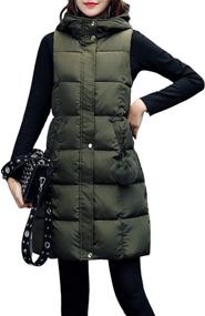 img 4 attached to SCUSTY Womens Quilted Outerwear Black M