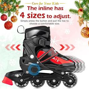 img 3 attached to 🌟 Hiboy Adjustable Inline Skates: All Light up Wheels for Boys, Girls, Beginners - Indoor & Outdoor Illuminating Roller Skates