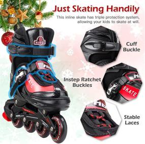 img 1 attached to 🌟 Hiboy Adjustable Inline Skates: All Light up Wheels for Boys, Girls, Beginners - Indoor & Outdoor Illuminating Roller Skates