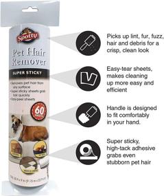 img 2 attached to 🐾 Super Sticky Pet Hair Remover Lint Roller Refill, 60 Sheets - Ideal for Clothes and Furniture