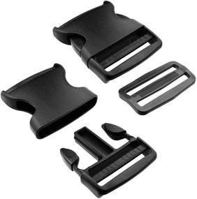 img 3 attached to 1.5 Inches Plastic Quick Release Buckles with Flat Shape and Tri-Glide Slides, including 5 Yards of 1.5 Inches Wide Polypro Webbing for DIY Strap Making